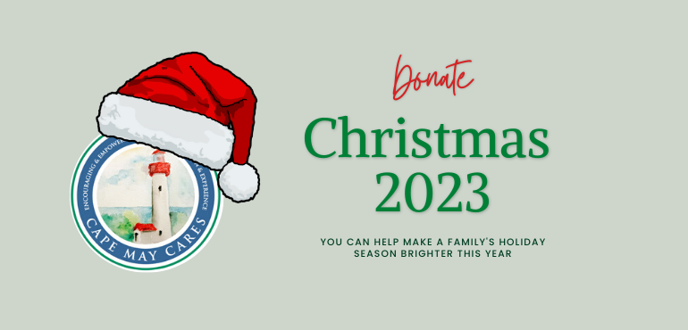 Christmas 2023 donations for cape may cares logo